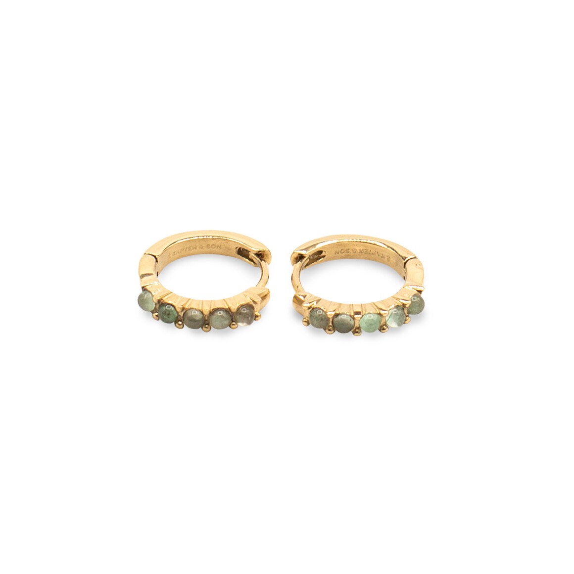 Kpten & Son Earring Hoop Harmony Stone Gold